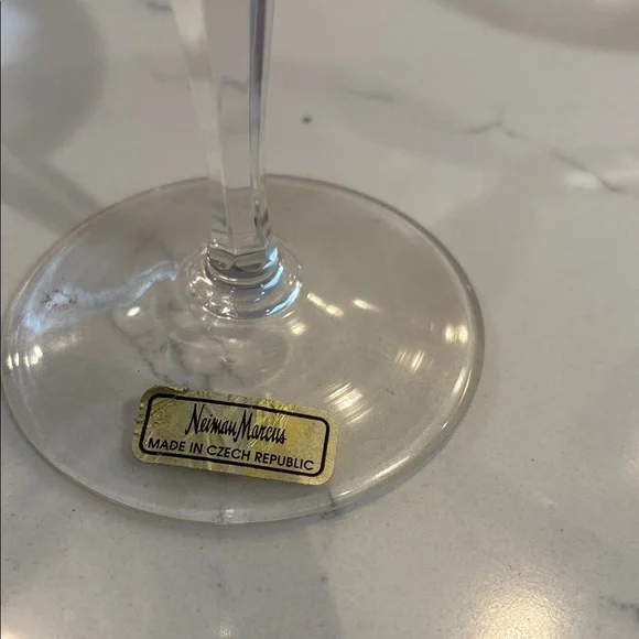 Neiman Marcus Clear Glass Coupe - Picture 2 of 3
